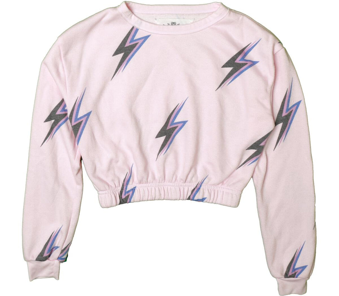 Lightning Bolt Cropped Sweatshirt