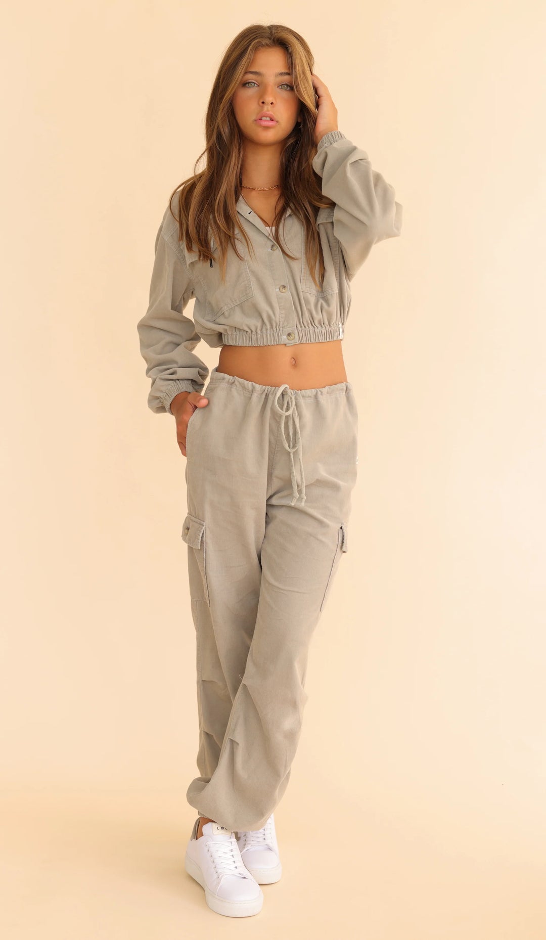 Kaveah Corduroy Cropped Top