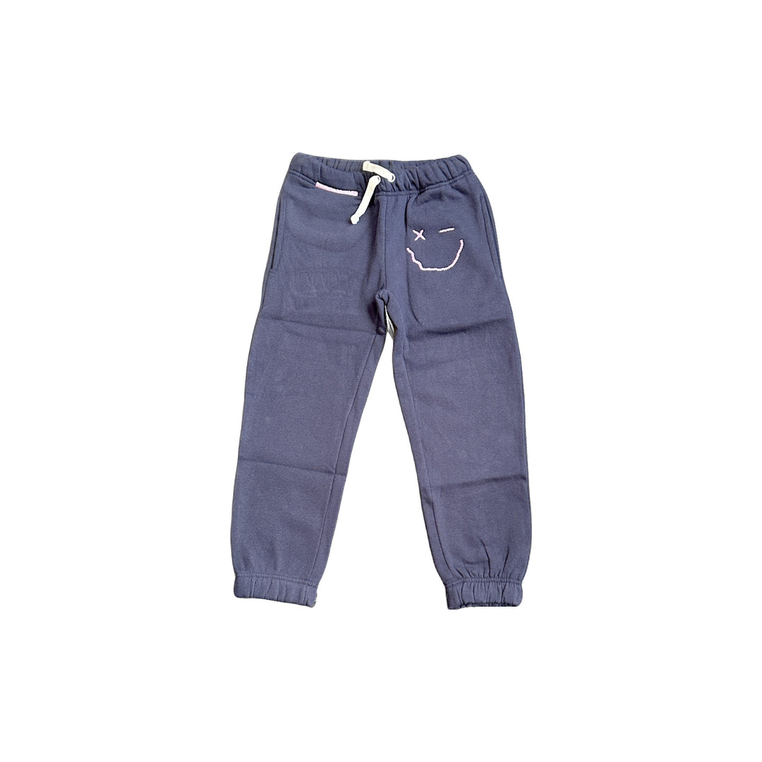Sweatpant with Embroidered Waist and Smiley