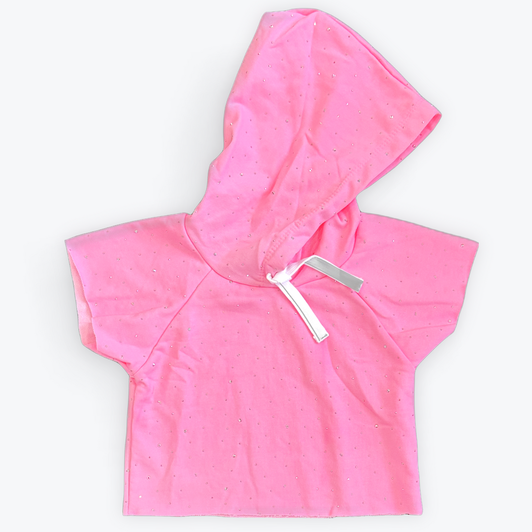 FBZ Cropped Studded Hoodie