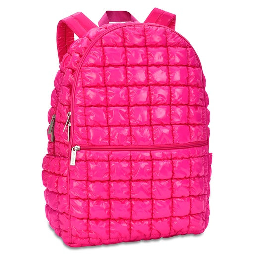 Iscream Hot Pink Shiny Puffer Backpack