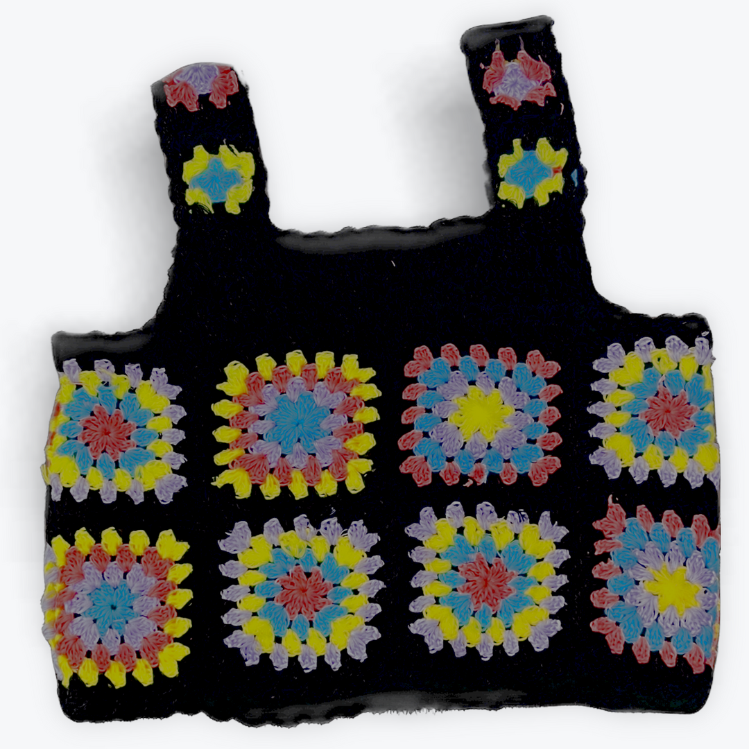 FBZ Neon Crochet Black Tank