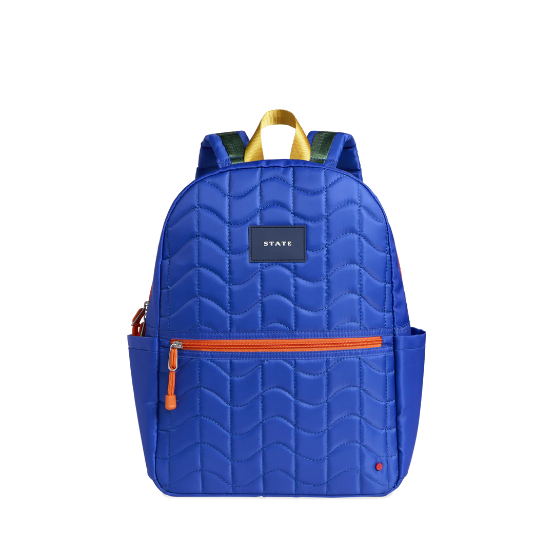 Blue Wiggly Puffer Backpack
