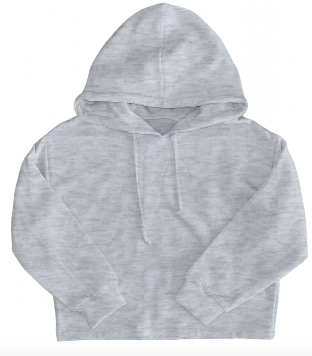 Suzette Cloud Hoodie w Raw Edge Bottom - Gray