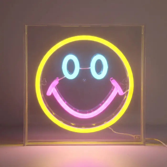 Trend Tech Neon Smiley Sign