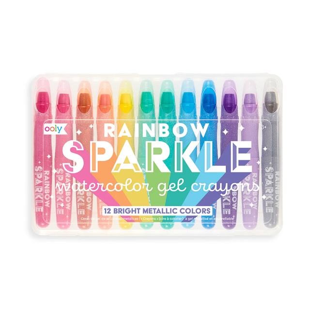 Rainbow Sparkle Metallic Watercolor Crayon