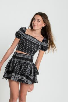 The Noa Double Tie Front Top
