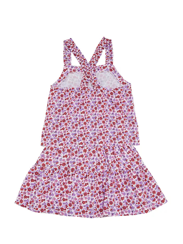Design History Two Piece Floral Top and Skirt Set