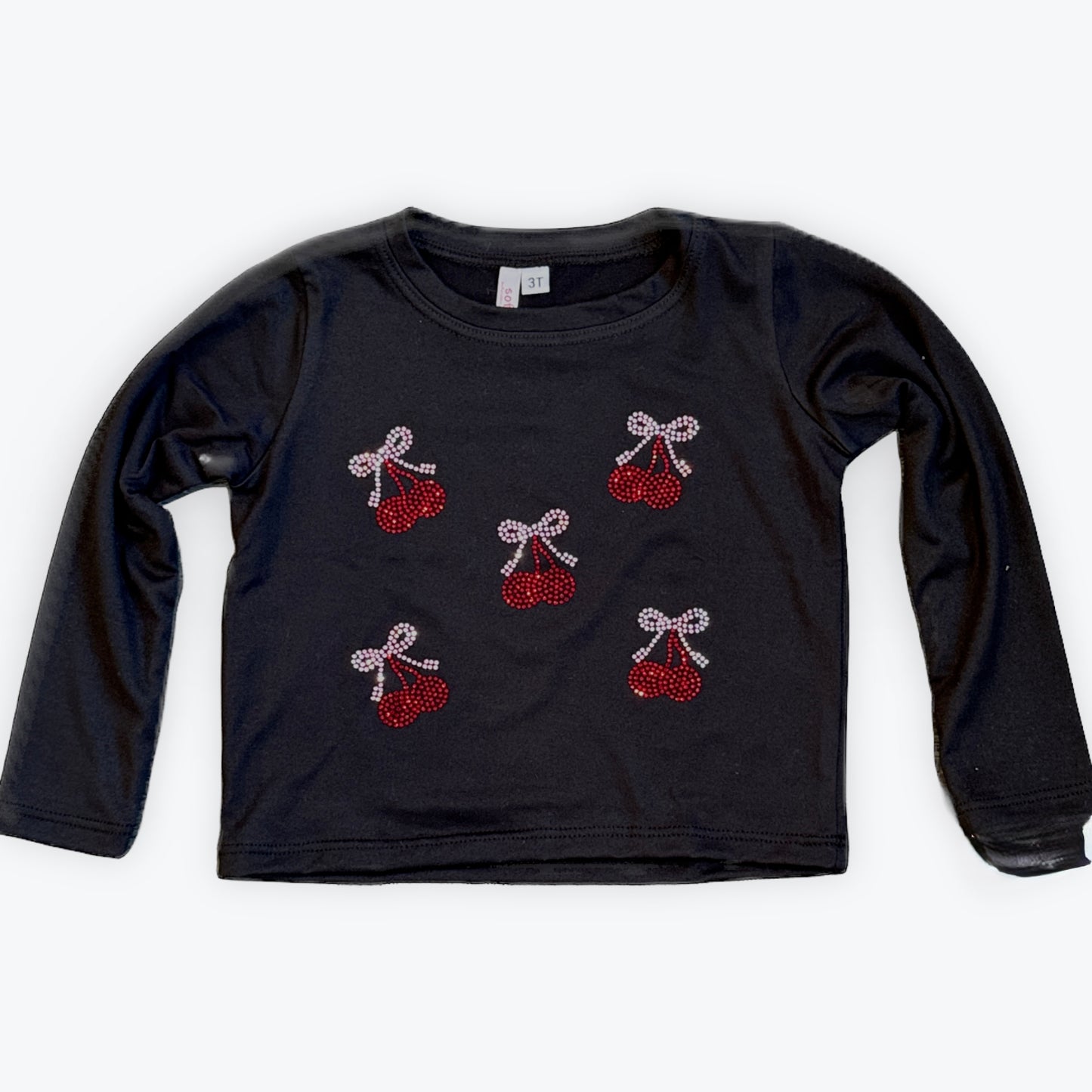 Sofi Black Long Sleeve w/ Bow Cherries