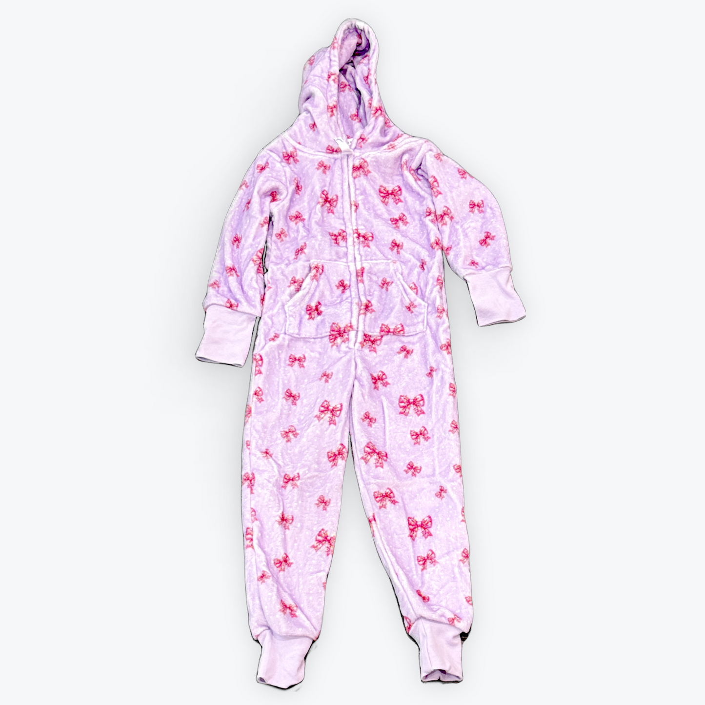 Preppy Goose Holiday Bows Plush Onesie