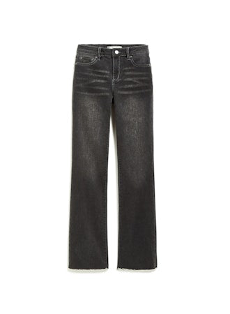 Tractr High Rise Fray Hem Bootcut Jean