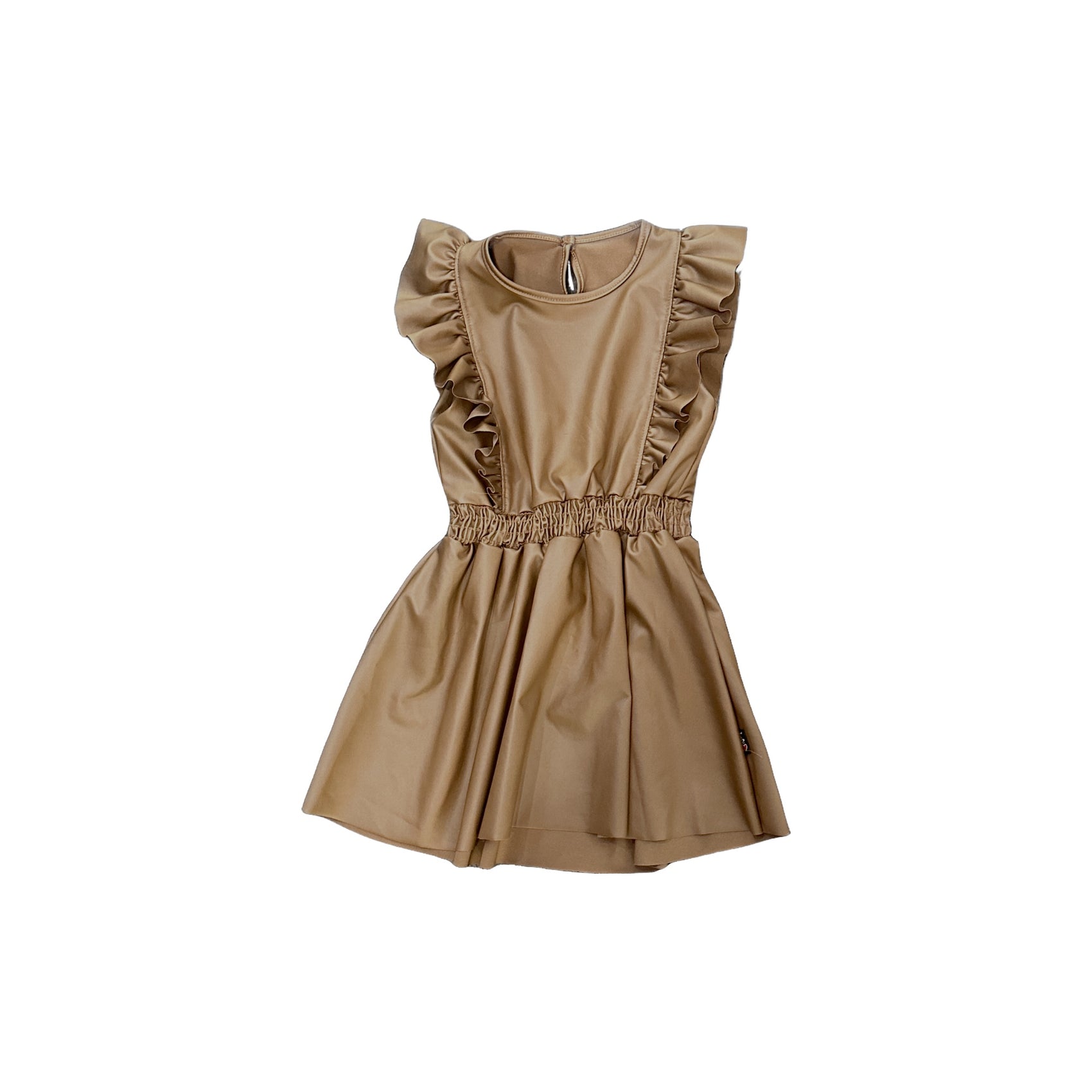 Pleather Ruffle Dress