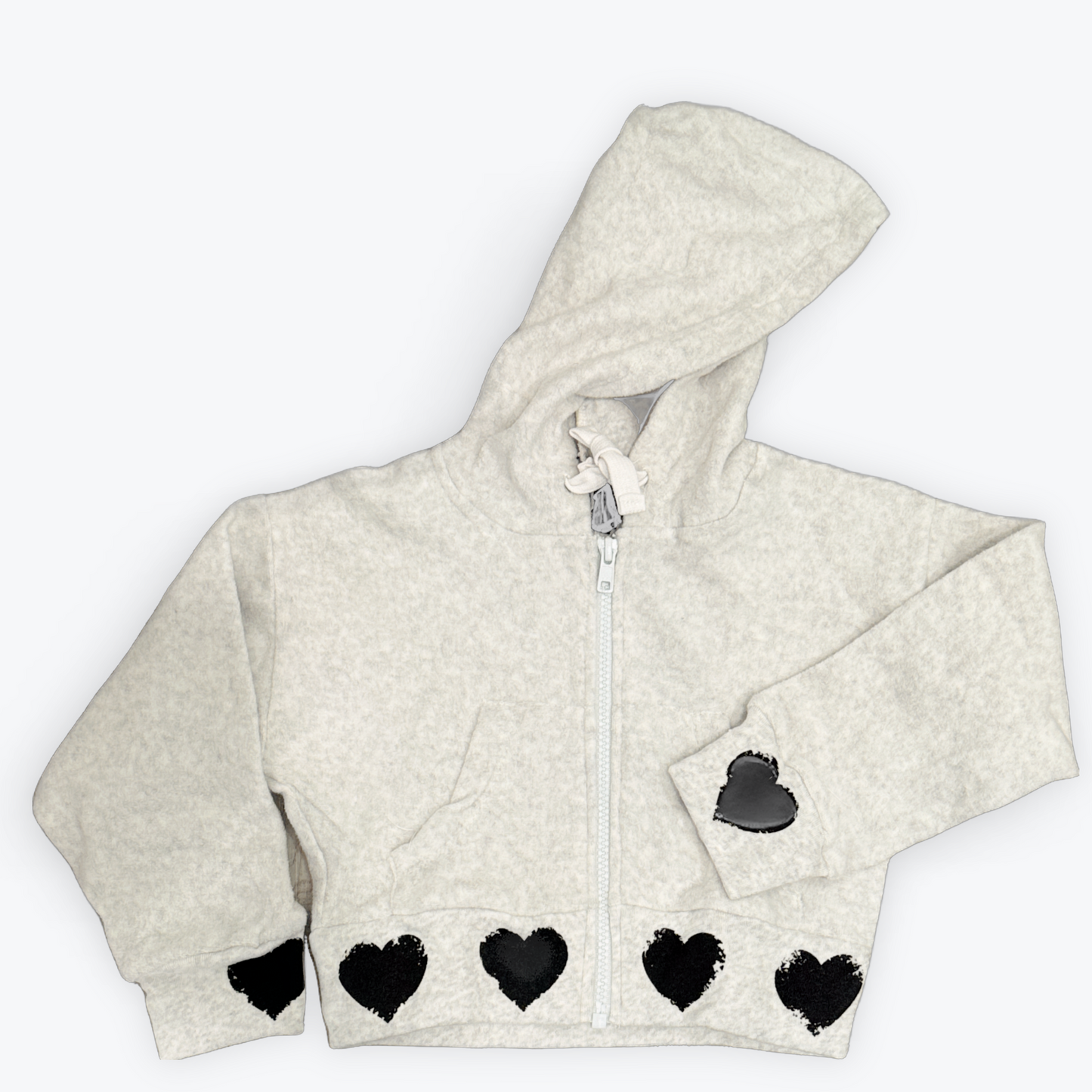 FBZ Cracked Heart Fleece Zip Hoodie