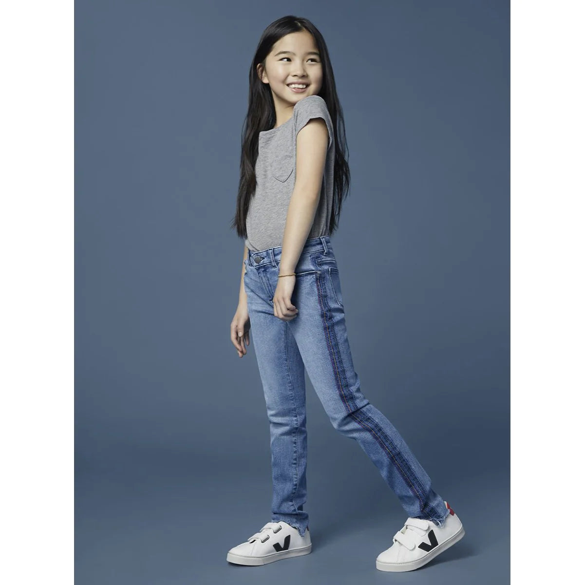 DL1961 Chloe Skinny Thunder Stripe Jean