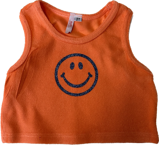 Orange Towel Tank With Smile