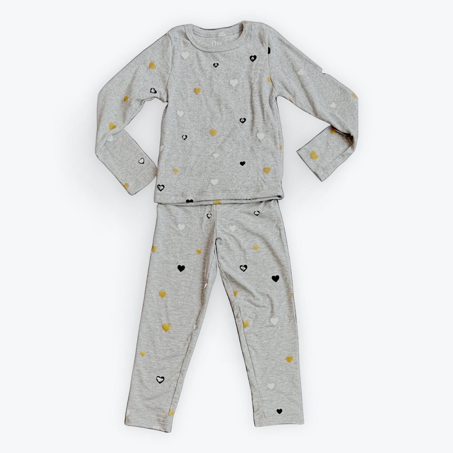 FBZ Mini Heart L/S w/ Leggings Set Grey
