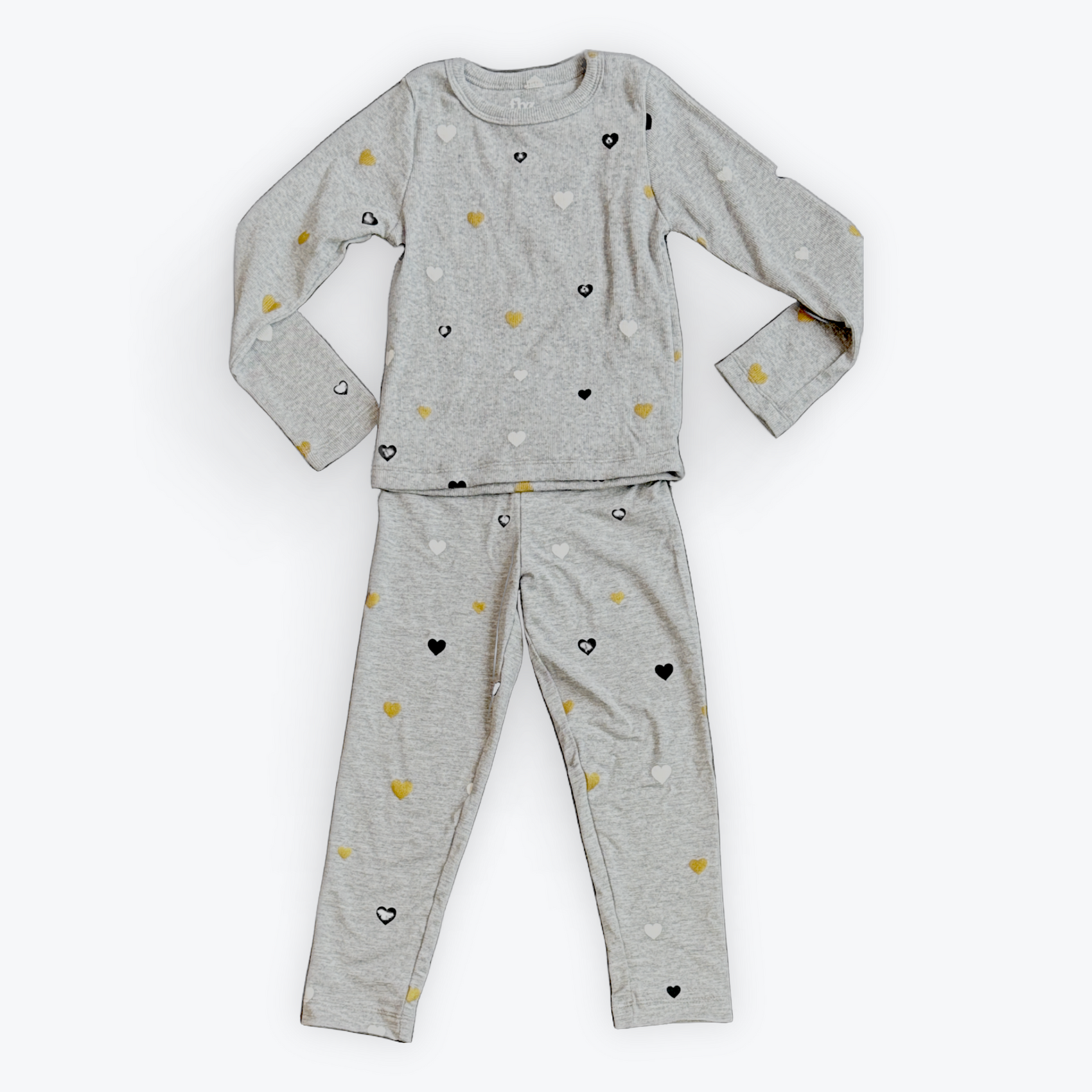 FBZ Mini Heart L/S w/ Leggings Set Grey
