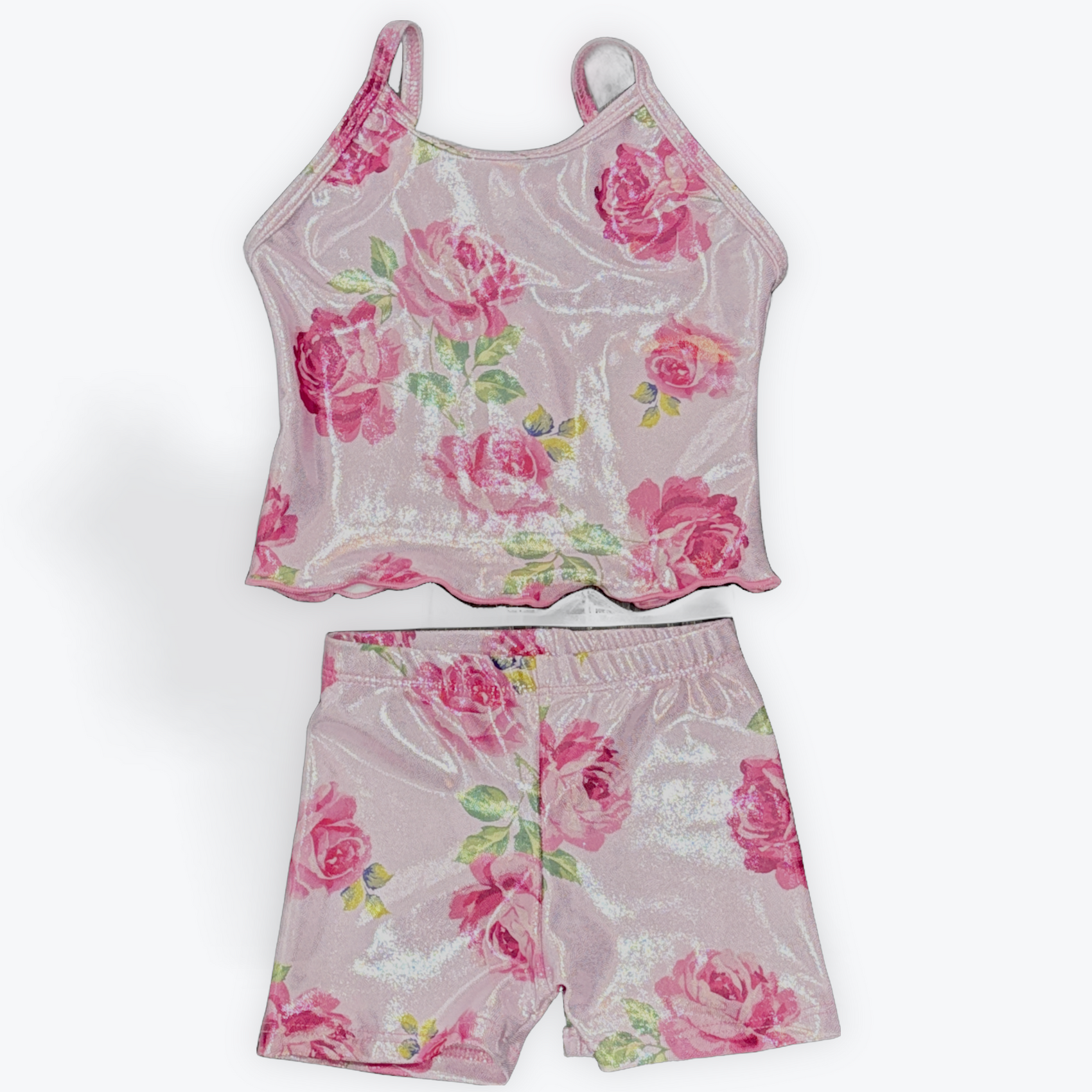 Social Butterfly Sparkle Roses Tank Set
