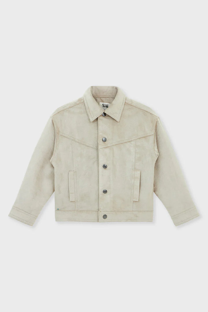 SOW Faux Suede Trucker Jacket