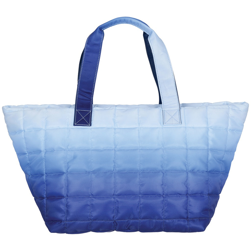Blue Ombre Quilted Overnight Bag
