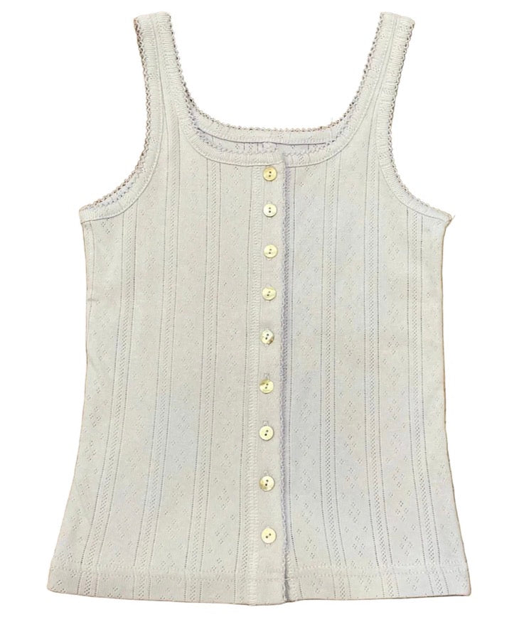 Katie J Marina Button Up Tank Lavender