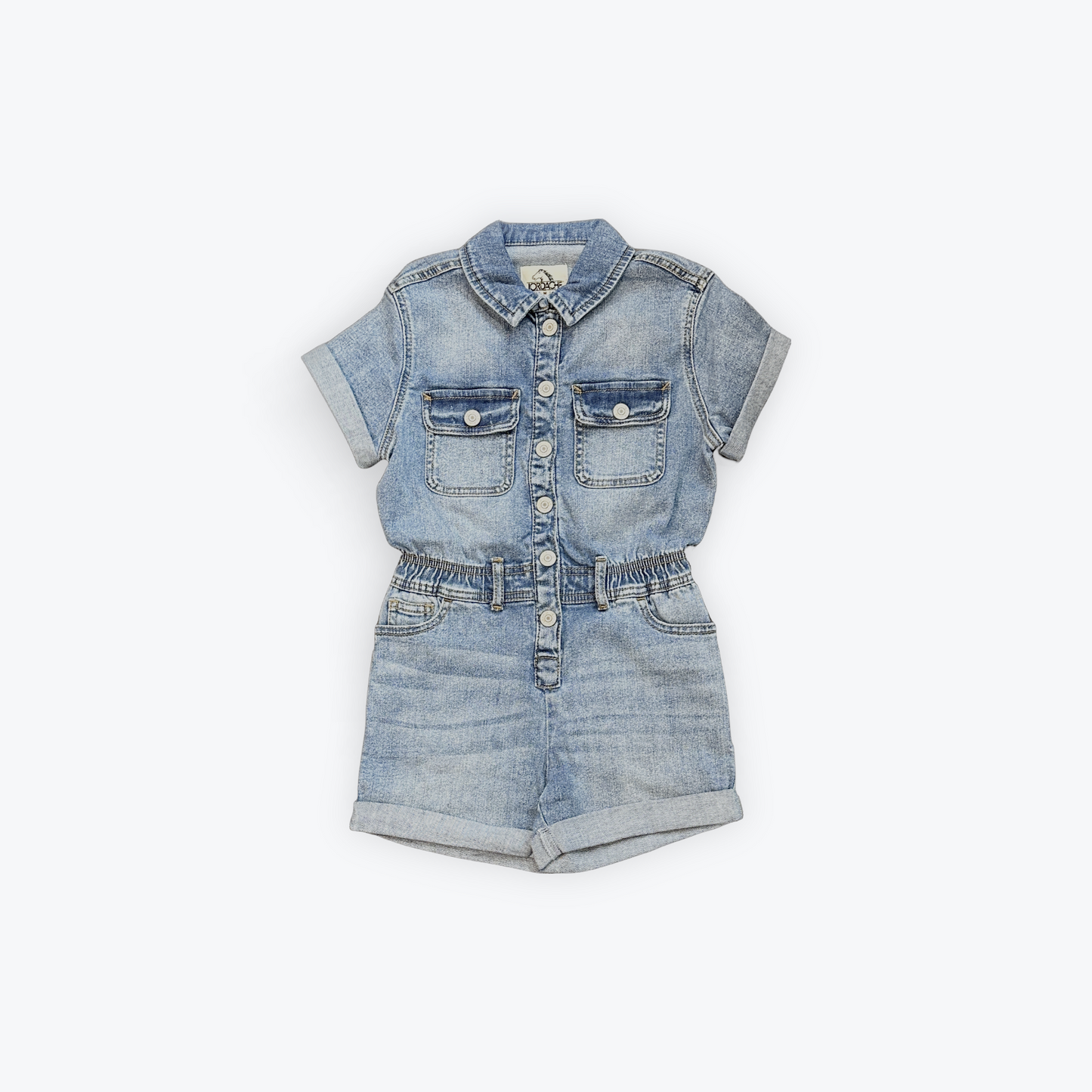 Jordache Short Sleeve Denim Coverall
