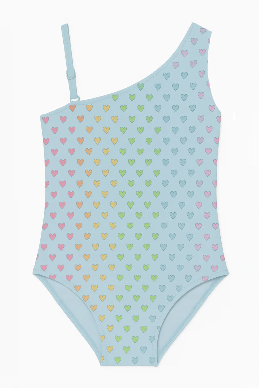 Limeapple One Shoulder Heart Swimsuit