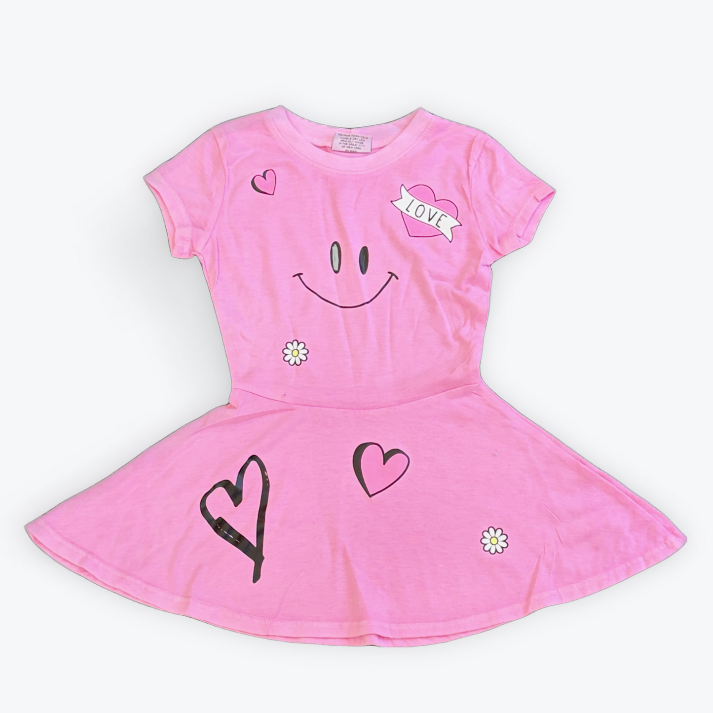 Firehouse Neon Pink Heart Dress