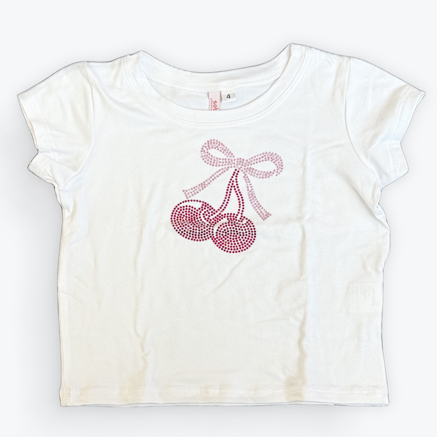 Cherry Bow Bling Tee