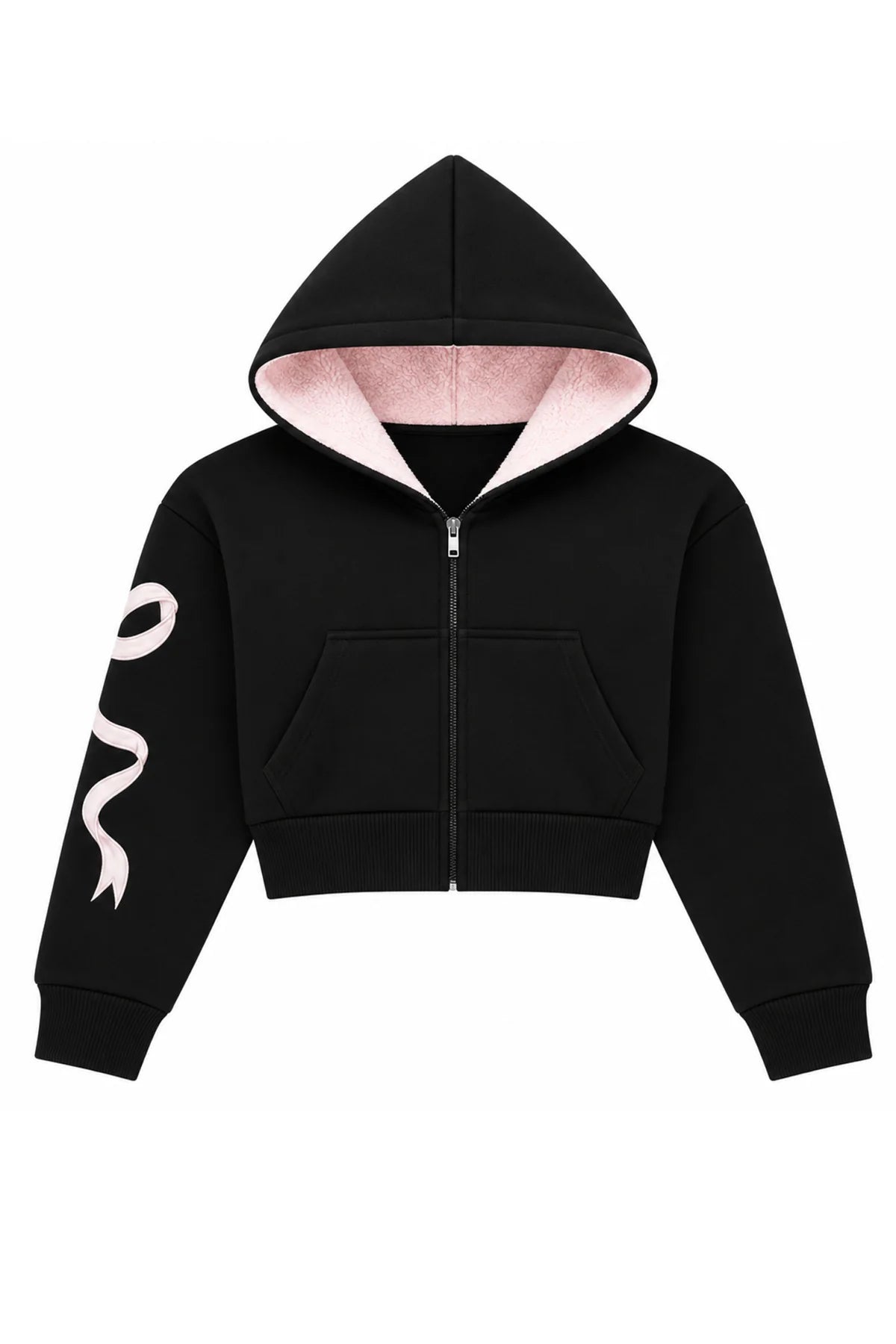 Katie J Dylan Bow Zip Hoodie Black