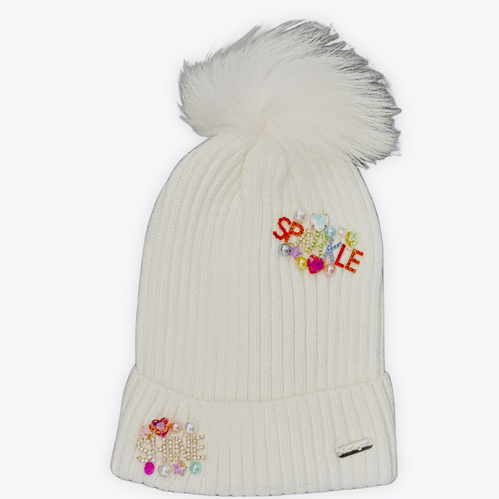 Charm Cluster Hat with Fur