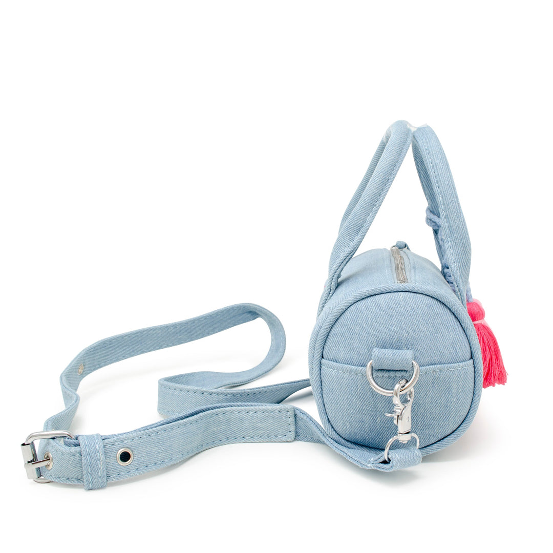 Mini Denim Duffle Bag