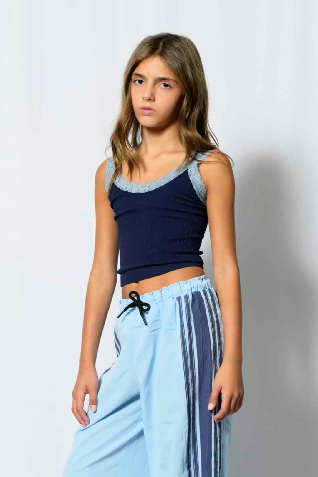 Katie J Liana Tank with Lace Trim
