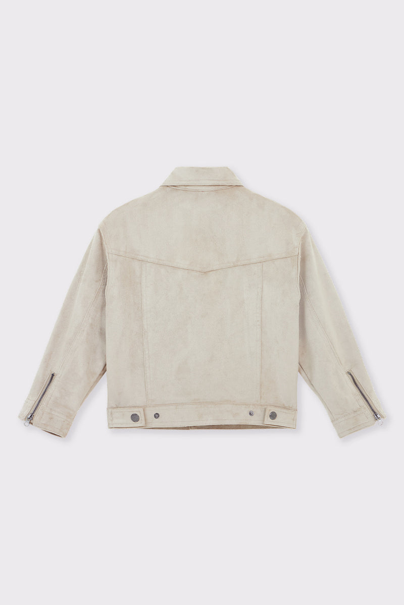 SOW Faux Suede Trucker Jacket