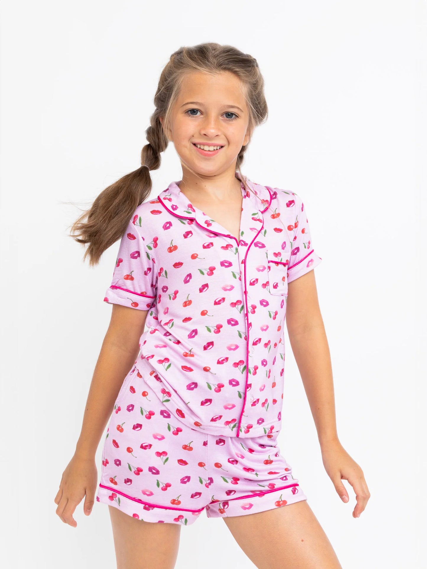 Cherries & Lips Short Sleeve Set