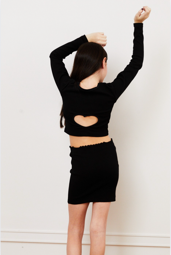 Theme Sloane Heart Cut Out Top