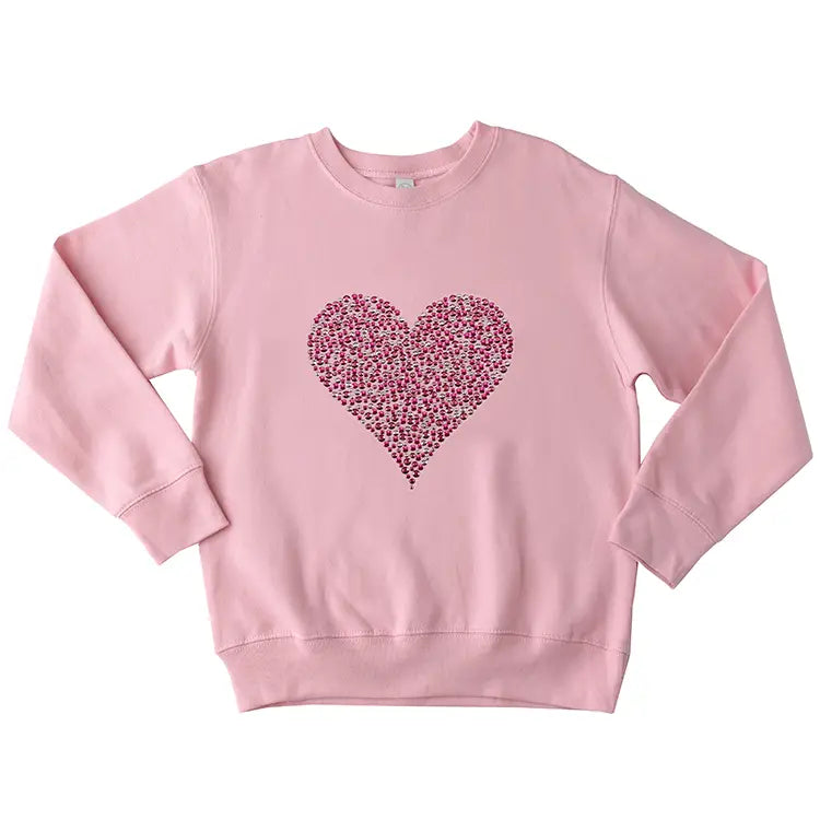 Studded Pink heart Sweatshirt