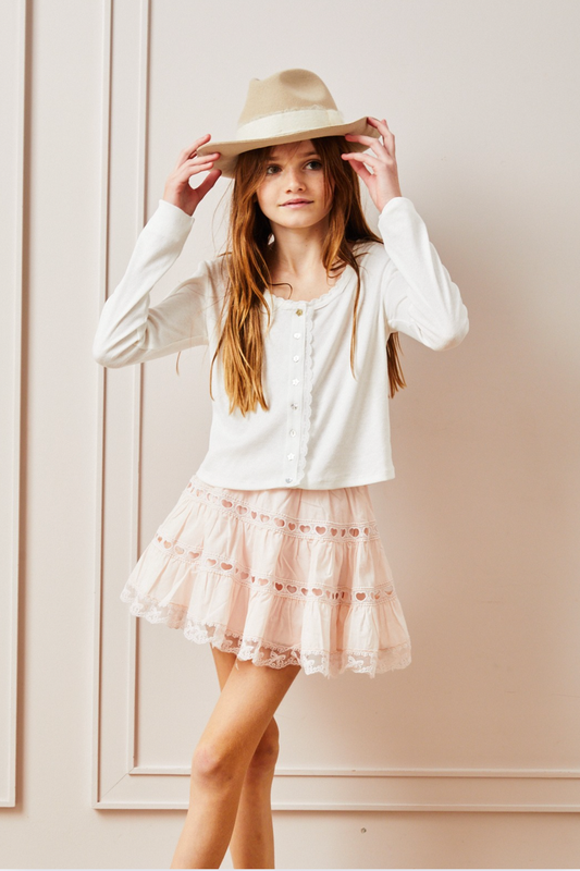 Theme Sofia Heart Lace Skirt