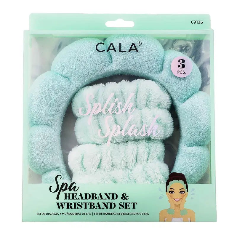 Spa Bubble Puffy Headband/ Wristband Set