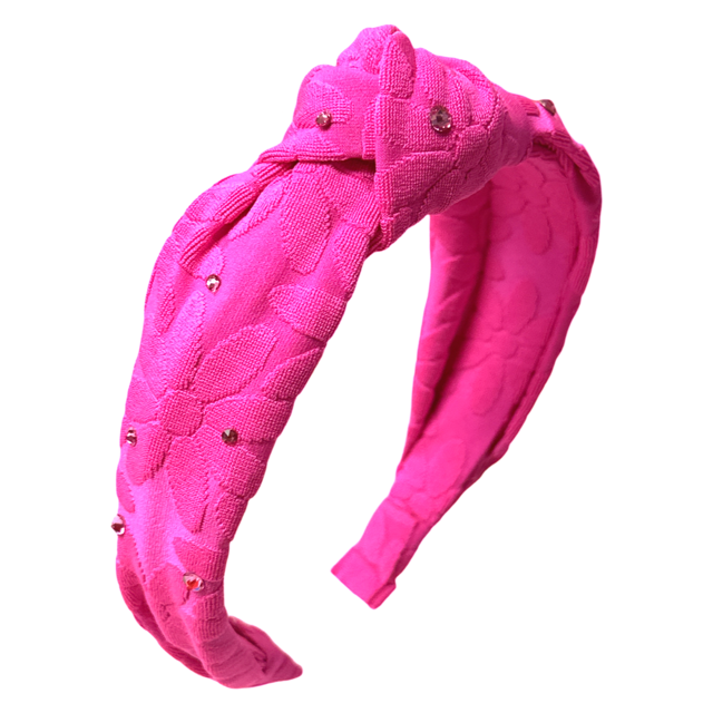 Knot Flower Crystal Headband