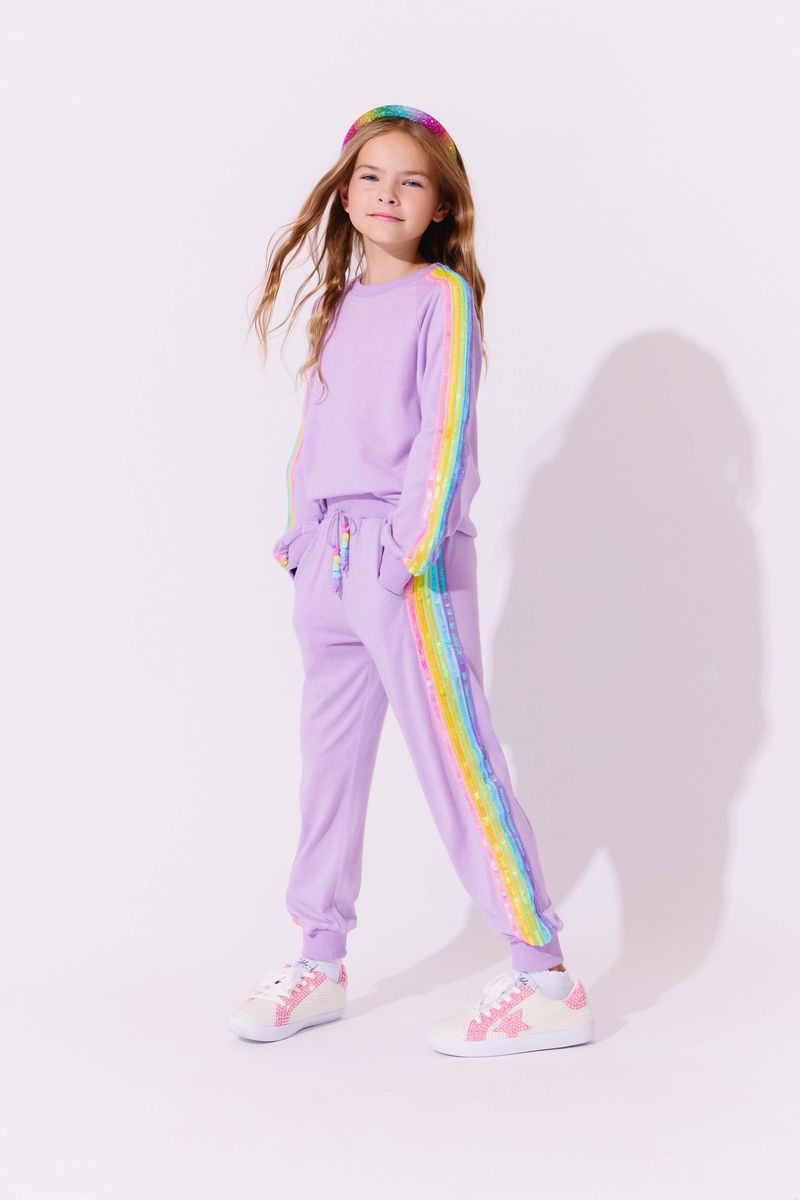 Lola & the Boys Rainbow Sequin Set