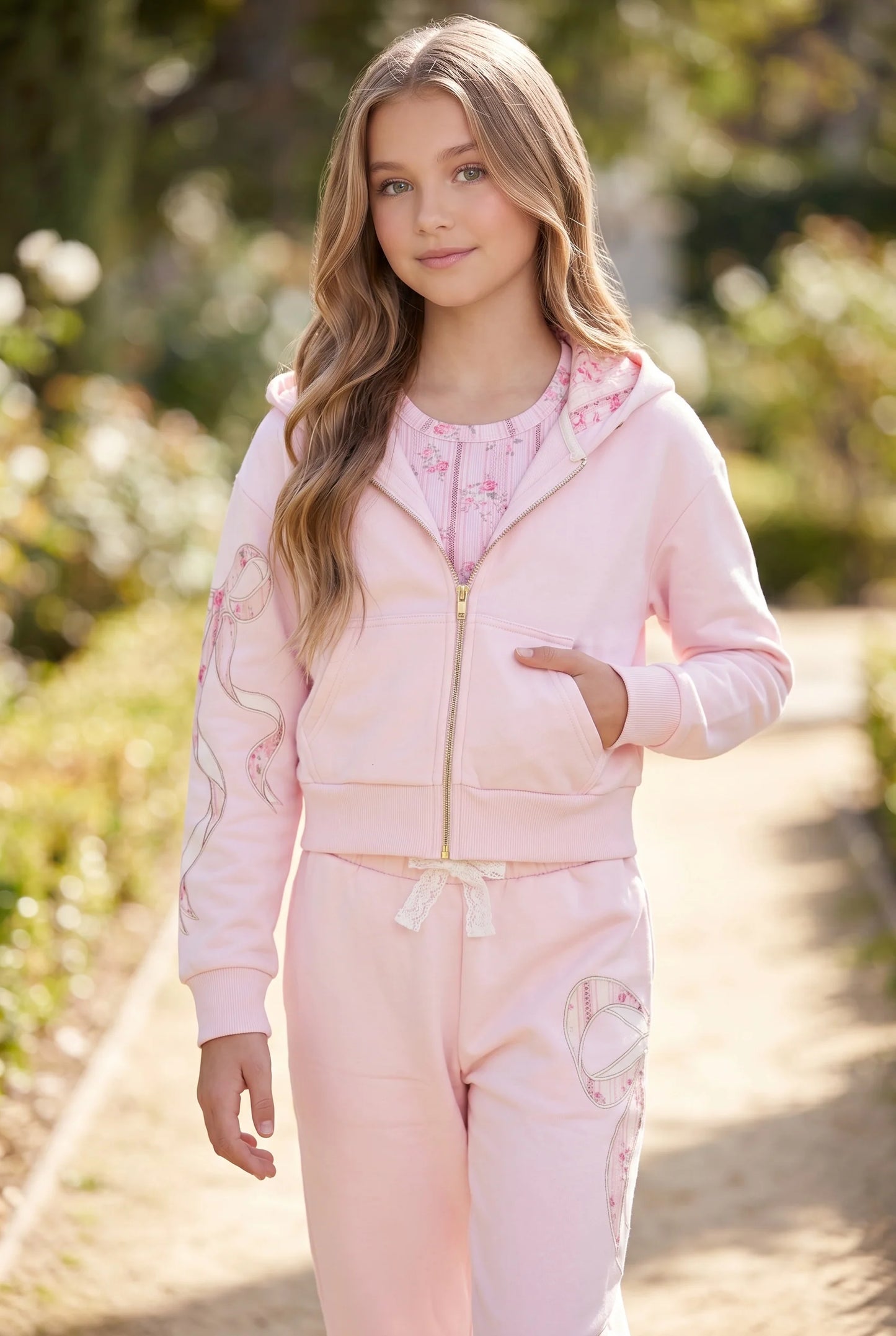 Katie J Dylan Bow Zip Sweatshirt