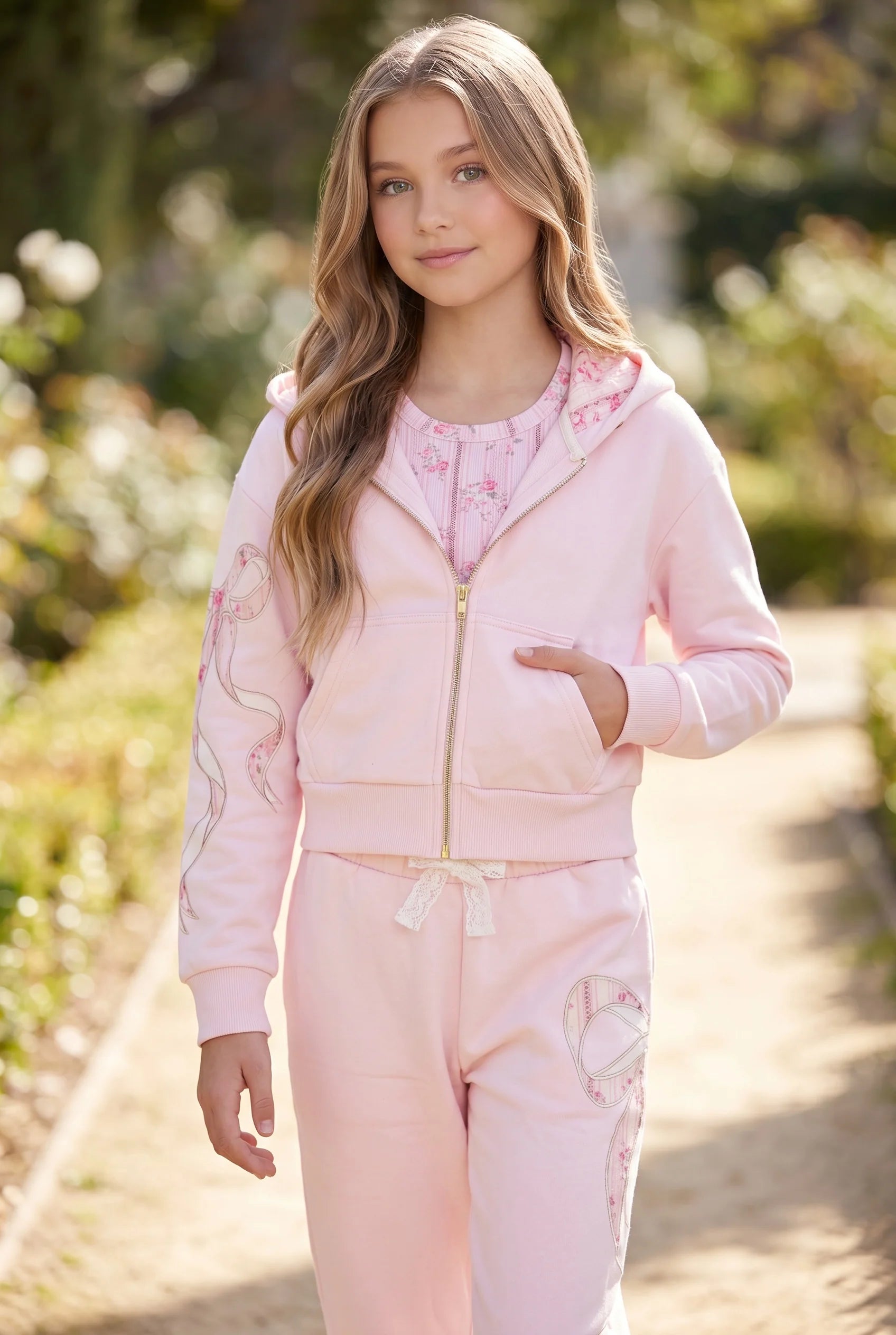 Katie J Dylan Bow Zip Sweatshirt