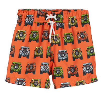 Mish Orange Jeep Swim Short