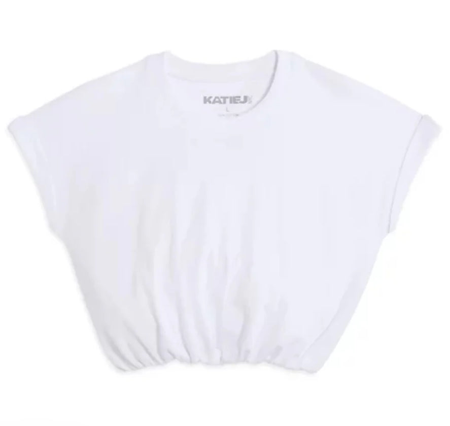 Katie J Jojo Elastic Waist Crop Top