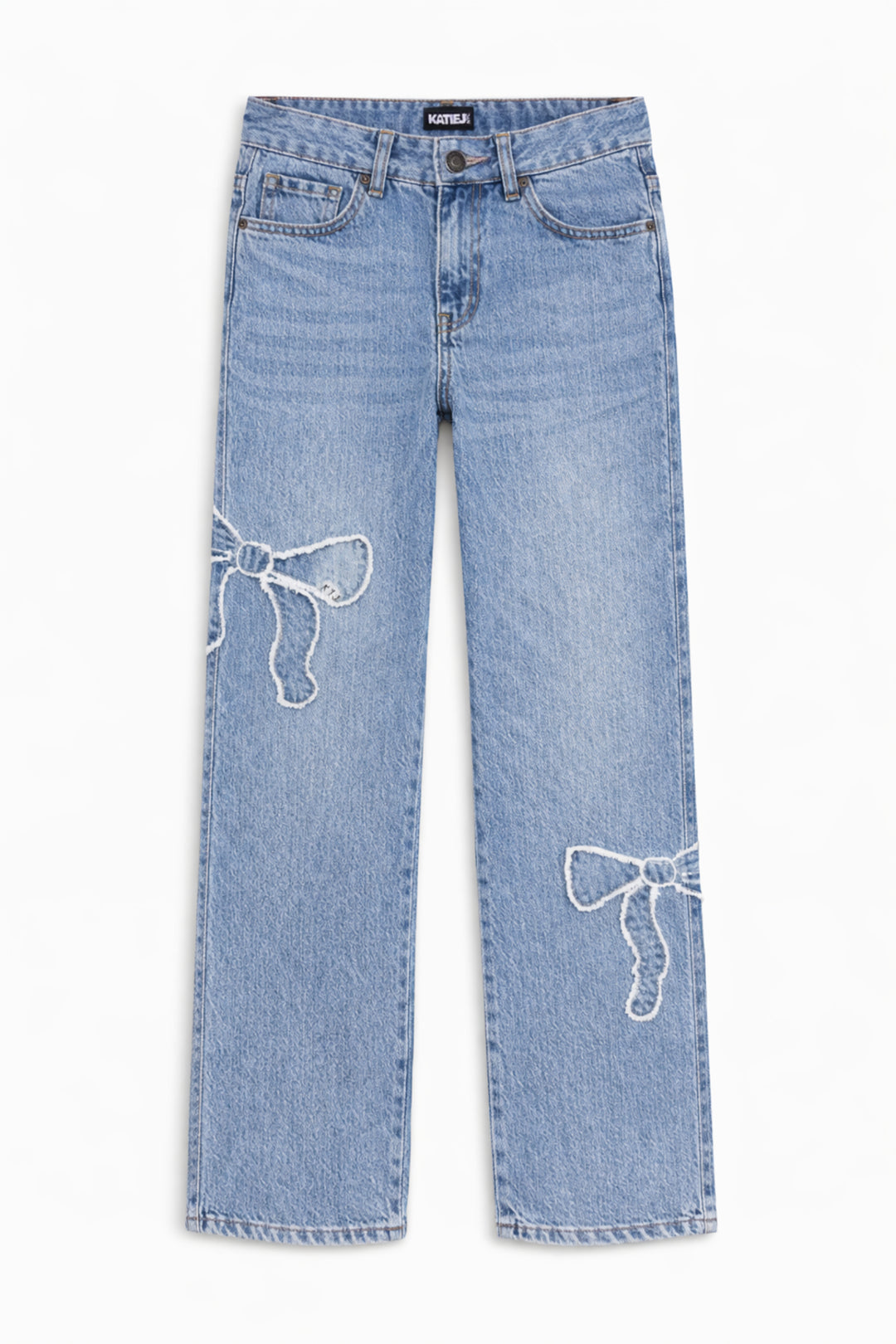 Katie J Distressed Bow Jean