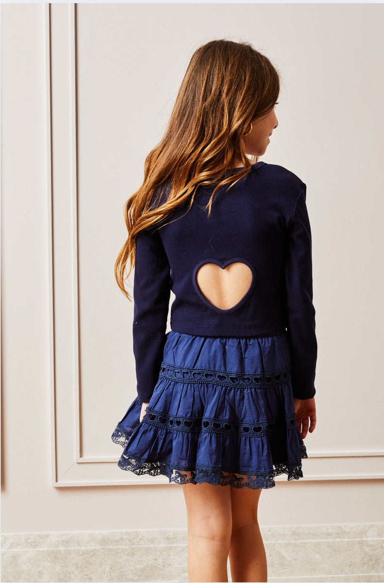 Theme Sloane Heart Cut Out Top