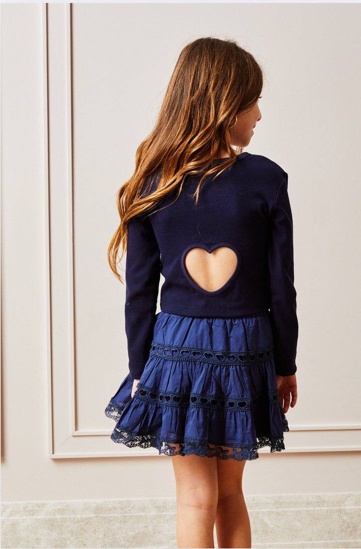 Theme Sloane Heart Cut Out Top