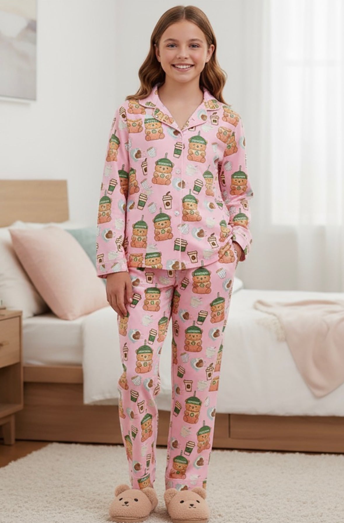 Tweenstyle Bearista & Coffee Silk PJ's