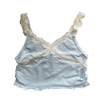 Lace Trim Crop Tank